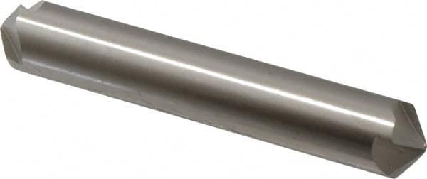Hertel - 1/2" Head Diam, 1/2" Shank Diam, 4 Flute 110° High Speed Steel Countersink - 3" OAL, Straight Shank - Exact Tooling