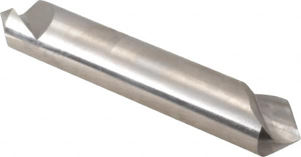 Hertel - 1/2" Head Diam, 1/2" Shank Diam, 1 Flute 100° High Speed Steel Countersink - Exact Tooling