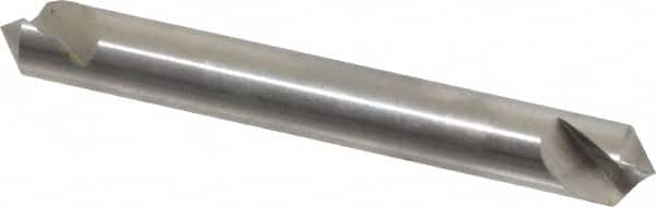 Hertel - 1/4" Head Diam, 1/4" Shank Diam, 1 Flute 100° High Speed Steel Countersink - Exact Tooling