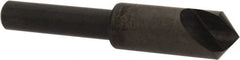 Hertel - 3/8" Head Diam, 1/4" Shank Diam, 1 Flute 100° High Speed Steel Countersink - Exact Tooling