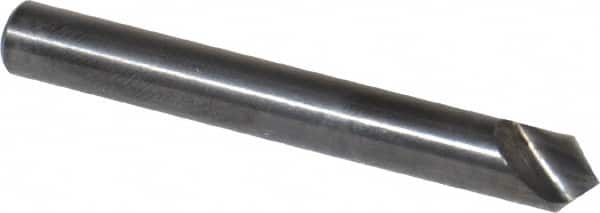 Hertel - 1/4" Head Diam, 1/4" Shank Diam, 1 Flute 90° High Speed Steel Countersink - Exact Tooling