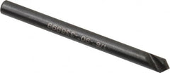 Hertel - 1/8" Head Diam, 1/8" Shank Diam, 1 Flute 90° High Speed Steel Countersink - 1-1/2" OAL, Straight Shank - Exact Tooling