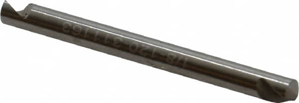 Hertel - 1/8" Head Diam, 1/8" Shank Diam, 1 Flute 120° High Speed Steel Countersink - Exact Tooling