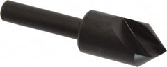 Hertel - 1/2" Head Diam, 1/4" Shank Diam, 1 Flute 82° High Speed Steel Countersink - Exact Tooling