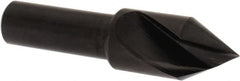 Hertel - 1/2" Head Diam, 3/8" Shank Diam, 1 Flute 60° High Speed Steel Countersink - Exact Tooling