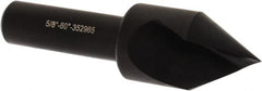 Hertel - 5/8" Head Diam, 3/8" Shank Diam, 1 Flute 60° High Speed Steel Countersink - Exact Tooling