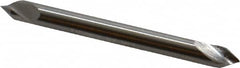 Hertel - 1/8" Head Diam, 1/8" Shank Diam, 1 Flute 60° High Speed Steel Countersink - Exact Tooling