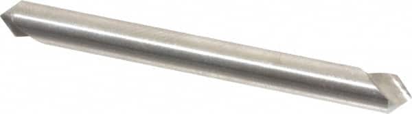 Hertel - 3/16" Head Diam, 3/16" Shank Diam, 1 Flute 90° High Speed Steel Countersink - 1-7/8" OAL, Straight Shank - Exact Tooling