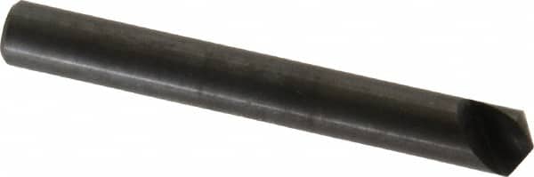 Hertel - 1/4" Head Diam, 1/4" Shank Diam, 1 Flute 120° High Speed Steel Countersink - Exact Tooling