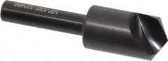 Hertel - 1/2" Head Diam, 1/4" Shank Diam, 1 Flute 120° High Speed Steel Countersink - Exact Tooling