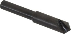 Hertel - 5/16" Head Diam, 1/4" Shank Diam, 1 Flute 100° High Speed Steel Countersink - Exact Tooling