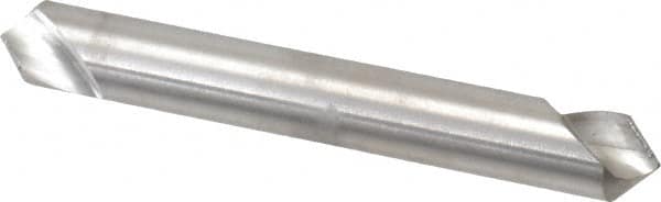 Hertel - 1/4" Head Diam, 1/4" Shank Diam, 1 Flute 90° High Speed Steel Countersink - 2" OAL, Straight Shank - Exact Tooling