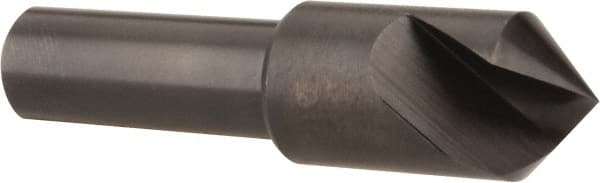 Hertel - 1/2" Head Diam, 3/8" Shank Diam, 1 Flute 90° High Speed Steel Countersink - Exact Tooling