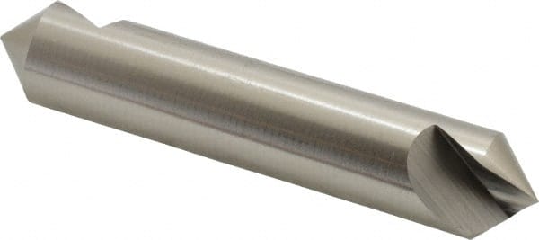 Hertel - 3/4" Head Diam, 3/4" Shank Diam, 1 Flute 90° High Speed Steel Countersink - 3-1/2" OAL, Straight Shank - Exact Tooling