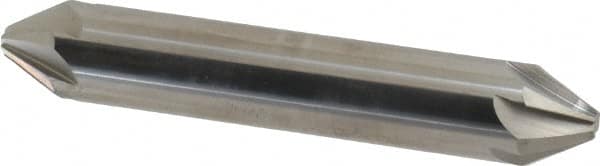 Hertel - 1/2" Head Diam, 1/2" Shank Diam, 6 Flute 60° Solid Carbide Countersink - Exact Tooling
