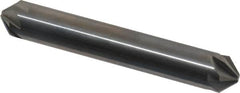 Hertel - 3/8" Head Diam, 3/8" Shank Diam, 6 Flute 90° Solid Carbide Countersink - 2-1/2" OAL, Straight Shank - Exact Tooling