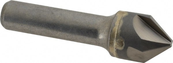 Hertel - 3/4" Head Diam, 1/2" Shank Diam, 4 Flute 82° Solid Carbide Countersink - 2-11/16" OAL, Straight Shank - Exact Tooling