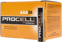 Duracell - Size AAA, Alkaline, 24 Pack, Standard Battery - 1.5 Volts, Button Tab Terminal - Exact Tooling