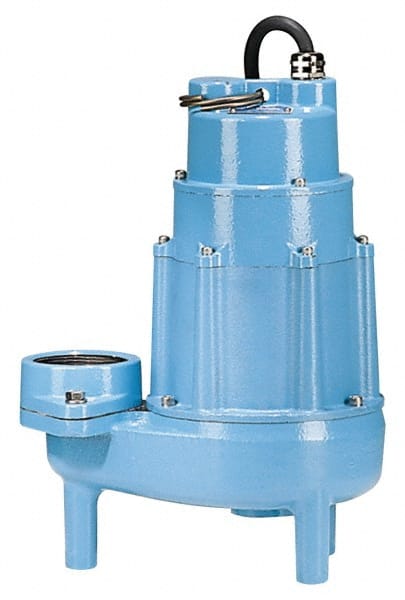 Little Giant Pumps - 2 hp, 18 Amp Rating, 230 Volts, Nonautomatic Operation, Sewage Pump - 1 Phase, Cast Iron Housing - Exact Tooling