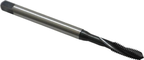 Emuge - #6-32 UNC, 3 Flute, 15° Helix, Modified Bottoming Chamfer, Nitride/Oxide Finish, Cobalt Spiral Flute STI Tap - Right Hand Flute, 2.756" OAL, 0.194" Shank Diam, 0.512" Thread Length, 3BX Class of Fit, Series Rekord D-Ti - Exact Tooling