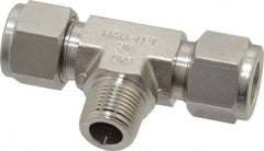 Ham-Let - 1/2" OD, Grade 316Stainless Steel Male Branch Tee - Comp x Comp x MNPT Ends - Exact Tooling