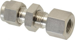 Ham-Let - 1/4" OD, Grade 316Stainless Steel Bulkhead Female Connector - Comp x FNPT Ends - Exact Tooling