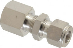 Ham-Let - 1/2" OD, Grade 316Stainless Steel Bulkhead Female Connector - Comp x FNPT Ends - Exact Tooling