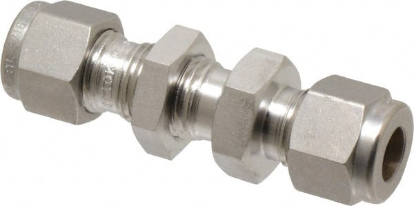 Ham-Let - 5/16" OD, Grade 316Stainless Steel Bulkhead Union - Comp x Comp Ends - Exact Tooling