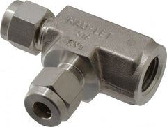 Ham-Let - 1/4" OD, Grade 316Stainless Steel Female Run Tee - Comp x FNPT x Comp Ends - Exact Tooling