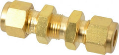 Ham-Let - 3/8" OD, Brass Bulkhead Union - Comp x Comp Ends - Exact Tooling