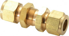 Ham-Let - 1/2" OD, Brass Bulkhead Union - Comp x Comp Ends - Exact Tooling