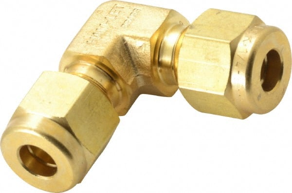 Ham-Let - 1/4" OD, Brass Union Elbow - Comp x Comp Ends - Exact Tooling