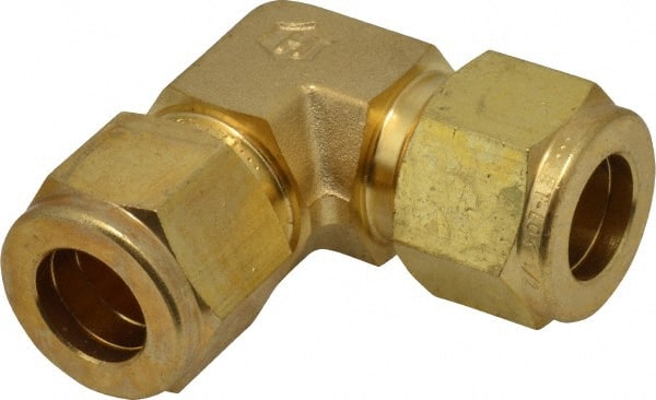 Ham-Let - 1/2" OD, Brass Union Elbow - Comp x Comp Ends - Exact Tooling