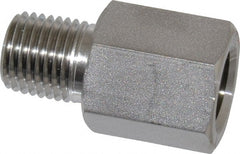 Ham-Let - 1/4" Grade 316 Stainless Steel Pipe Adapter - FNPT x MNPT End Connections, 6,200 psi - Exact Tooling