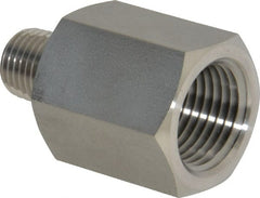 Ham-Let - 1/2 x 1/4" Grade 316 Stainless Steel Pipe Adapter - FNPT x MNPT End Connections, 4,600 psi - Exact Tooling