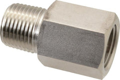 Ham-Let - 1/2" Grade 316 Stainless Steel Pipe Adapter - FNPT x MNPT End Connections, 4,600 psi - Exact Tooling