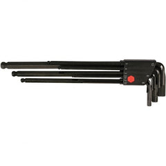 Wiha - 9 Piece, L-Key Long Arm Ball End Hex Key Set - 1.5 to 10mm Range, Chrome Vanadium Molybdenum - Exact Tooling