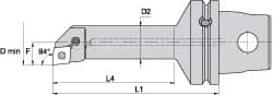 Kennametal - Right Hand Cut, Size KM63, CN.. Insert Compatiblity, Internal Modular Turning & Profiling Cutting Unit Head - 17mm Ctr to Cutting Edge, 125mm Head Length, Through Coolant, Series Kenlever - Exact Tooling