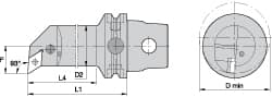 Kennametal - Right Hand Cut, Size KM63, DN.. Insert Compatiblity, Internal Modular Turning & Profiling Cutting Unit Head - 22mm Ctr to Cutting Edge, 140mm Head Length, Through Coolant, Series Kenlever - Exact Tooling