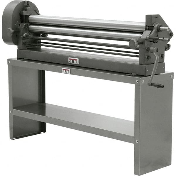 Jet - Bench Machine, Slip Roll - 68 Inch Overall Width, x 24 Inch Overall Height, 3 Inch Slip Roll Diameter, 1/4, 5/16, 3/8 Inch Wire Groove Width - Exact Tooling