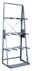Made in USA - 3,000 Lb Capacity, Gray Vertical Bar Storage Rack - 36" Wide x 84" High x 24" Deep - Exact Tooling