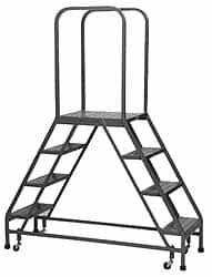 PW Platforms - 5 Step Platform - 800 Lb Capacity, 50" Platform Height, 20" Base Width x 68" Base Depth - Exact Tooling