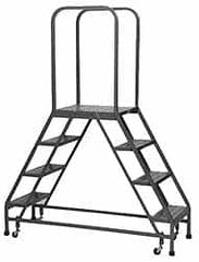 PW Platforms - 5 Step Platform - 800 Lb Capacity, 50" Platform Height, 20" Base Width x 68" Base Depth - Exact Tooling