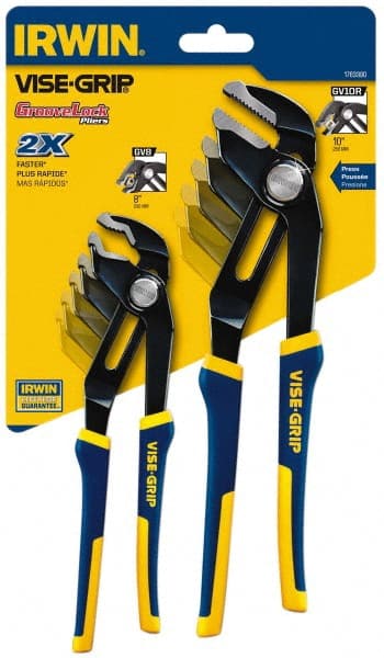 Irwin - 2 Piece GrooveLock Plier Set - Comes in Clamshell - Exact Tooling