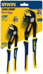Irwin - 2 Piece GrooveLock Plier Set - Comes in Clamshell - Exact Tooling