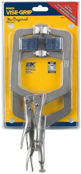 Irwin - 2 Piece Locking Clamp Plier Set - Comes in Box - Exact Tooling