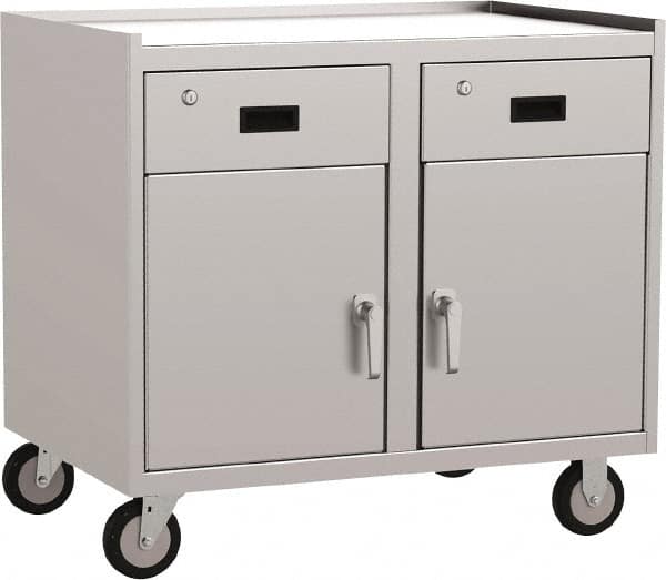 Jamco - 36" Wide x 34" High x 18" Deep, Mobile Closed Cabinet - 1,200 Lb Capacity, 18" Shelf Clearance - Exact Tooling