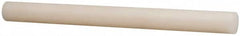 Made in USA - 2' Long, 1/2" Diam, PVDF / KYNAR Plastic Rod - ±0.2" Length Tolerance, +0.020/- 0.000" Diam Tolerance, Shore D-72 Hardness, Natural (Color) - Exact Tooling