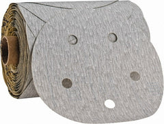 3M - 5" Diam, 180 Grit Silicon Carbide Adhesive PSA Disc - Very Fine Grade, Gray, A Weighted Backing, Flexible, Use with Random Orbital Sanders - Exact Tooling