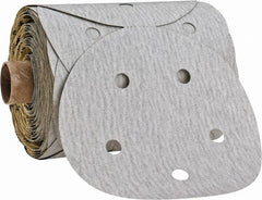 3M - 5" Diam, 150 Grit Silicon Carbide Adhesive PSA Disc - Fine Grade, Gray, A Weighted Backing, Flexible, Use with Random Orbital Sanders - Exact Tooling